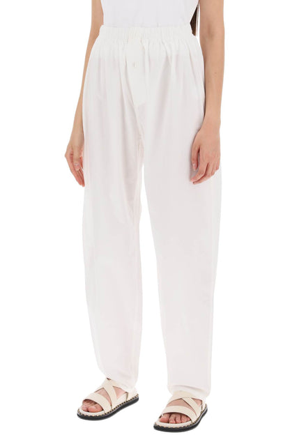 The Nicola Boxer Poplin Pants In  - White