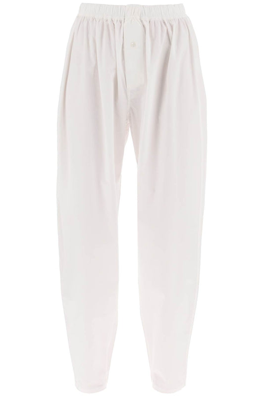 The Nicola Boxer Poplin Pants In  - White