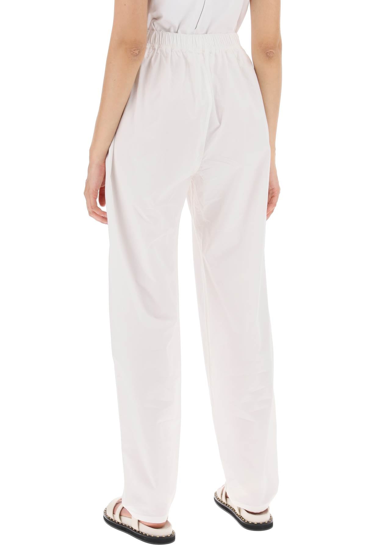 The Nicola Boxer Poplin Pants In  - White