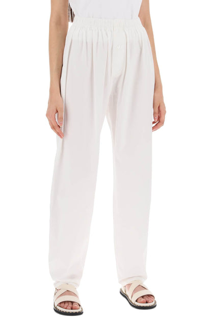 The Nicola Boxer Poplin Pants In  - White