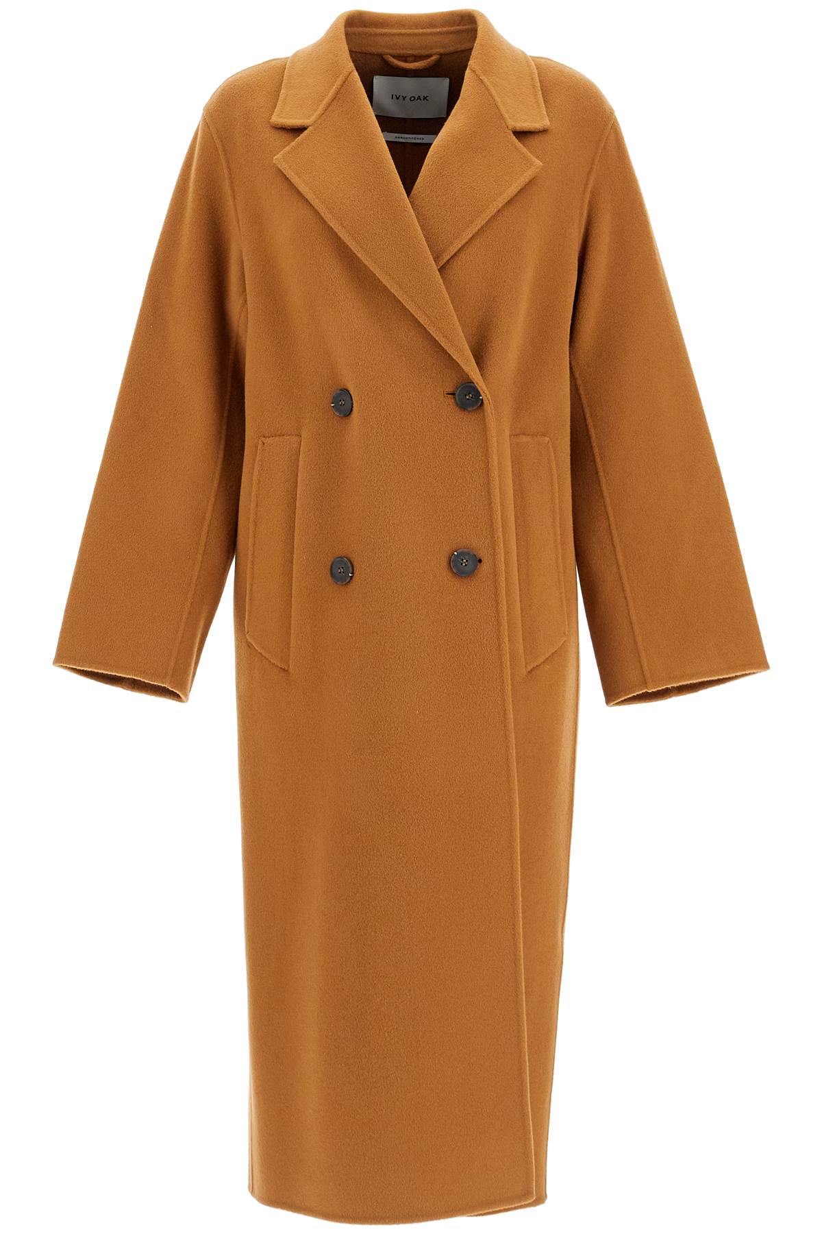 Clara Double-breasted Wool Coat  - Brown