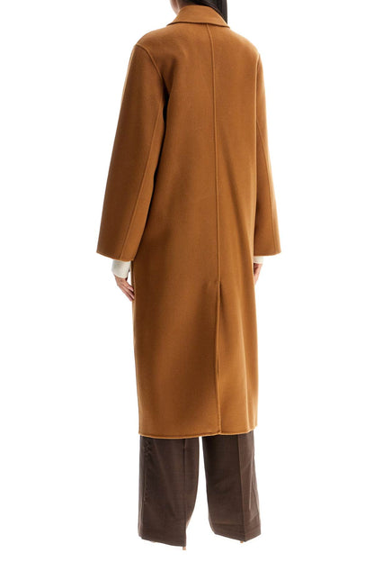 Clara Double-breasted Wool Coat  - Brown