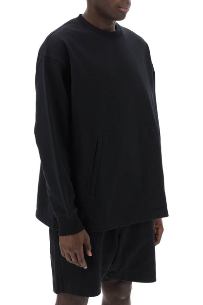 "oversized Cotton Blend Sweat  - Black