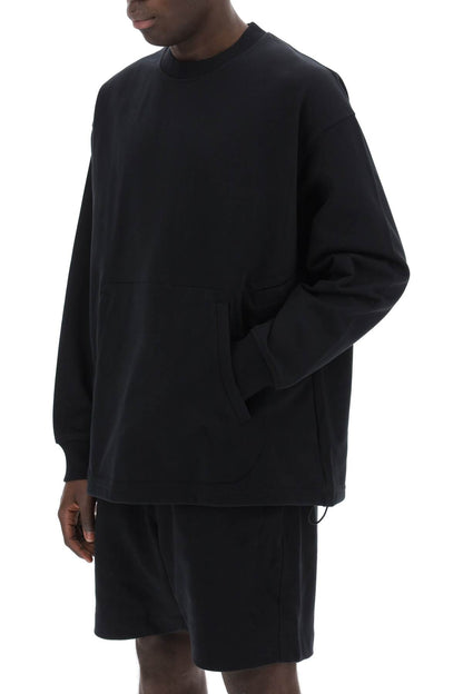 "oversized Cotton Blend Sweat  - Black