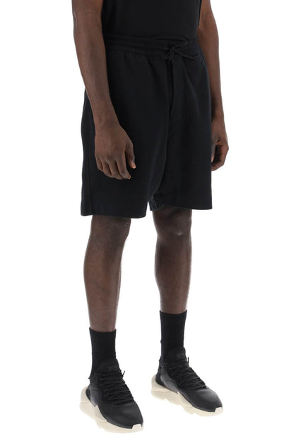 French Terry Jogger Bermuda Shorts  - Black