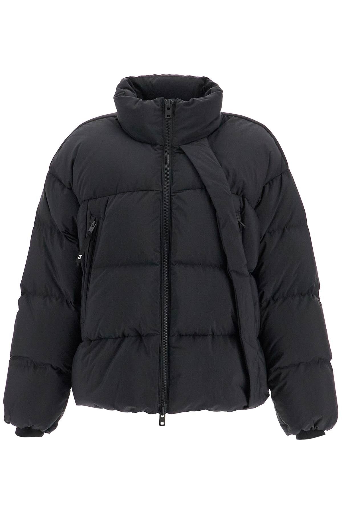 Short Oversized Down Jacket  - Black