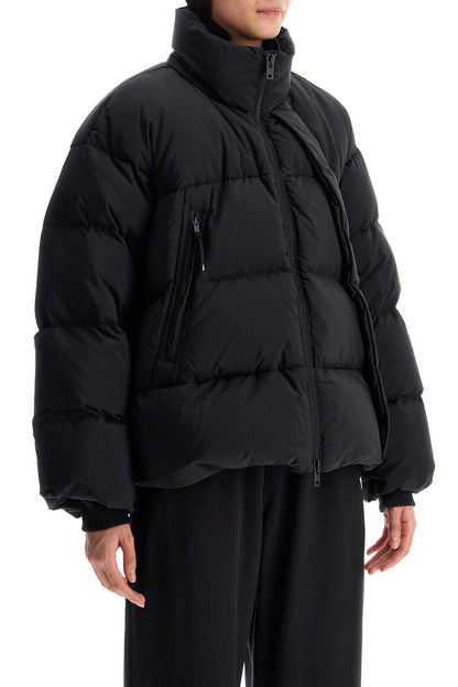 Short Oversized Down Jacket  - Black