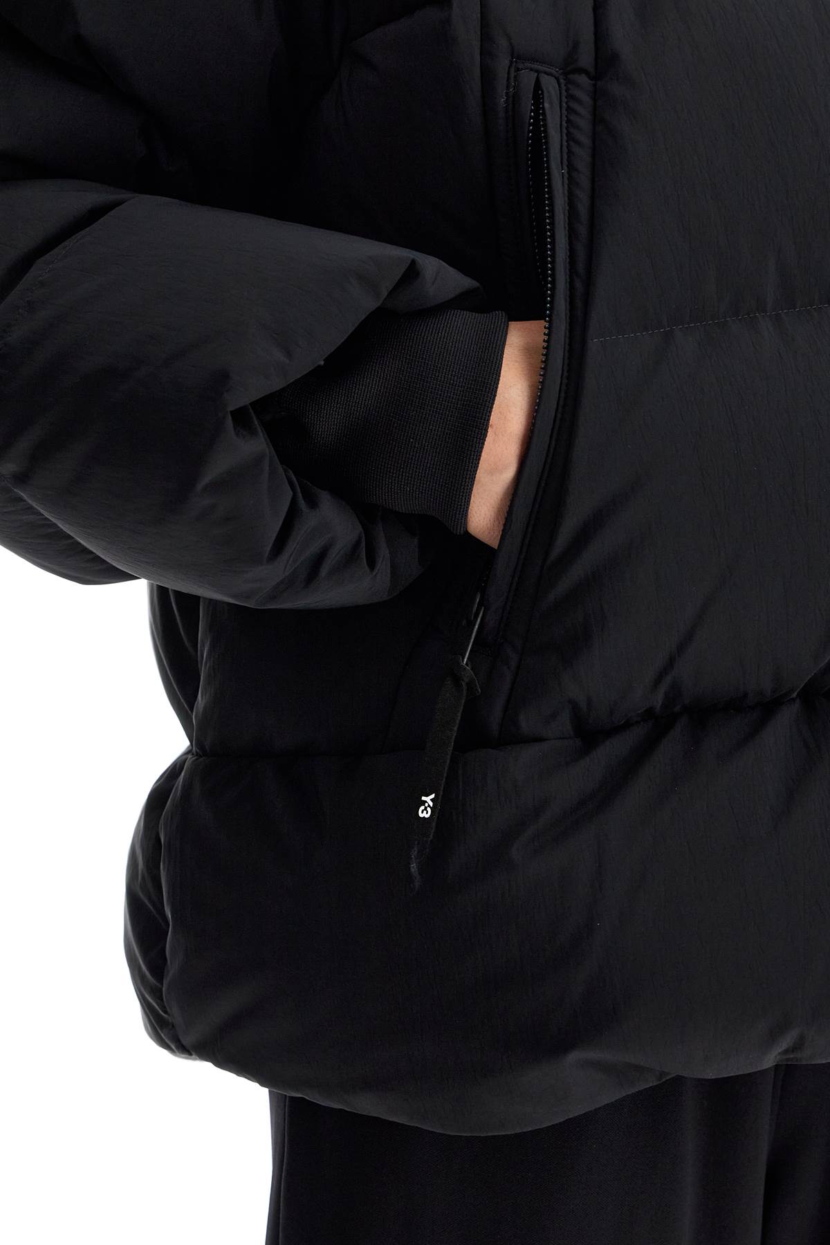 Short Oversized Down Jacket  - Black