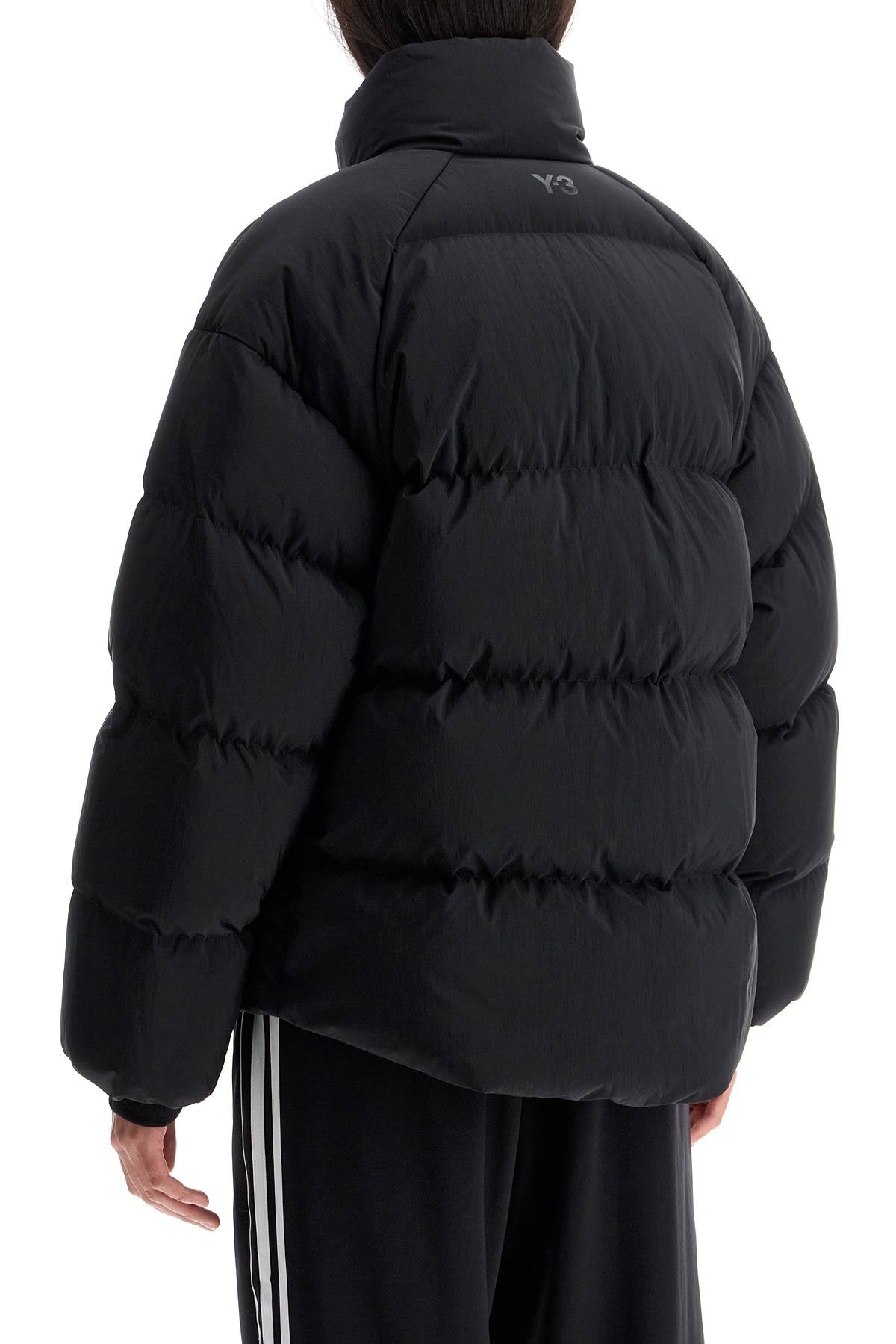 Short Oversized Down Jacket  - Black