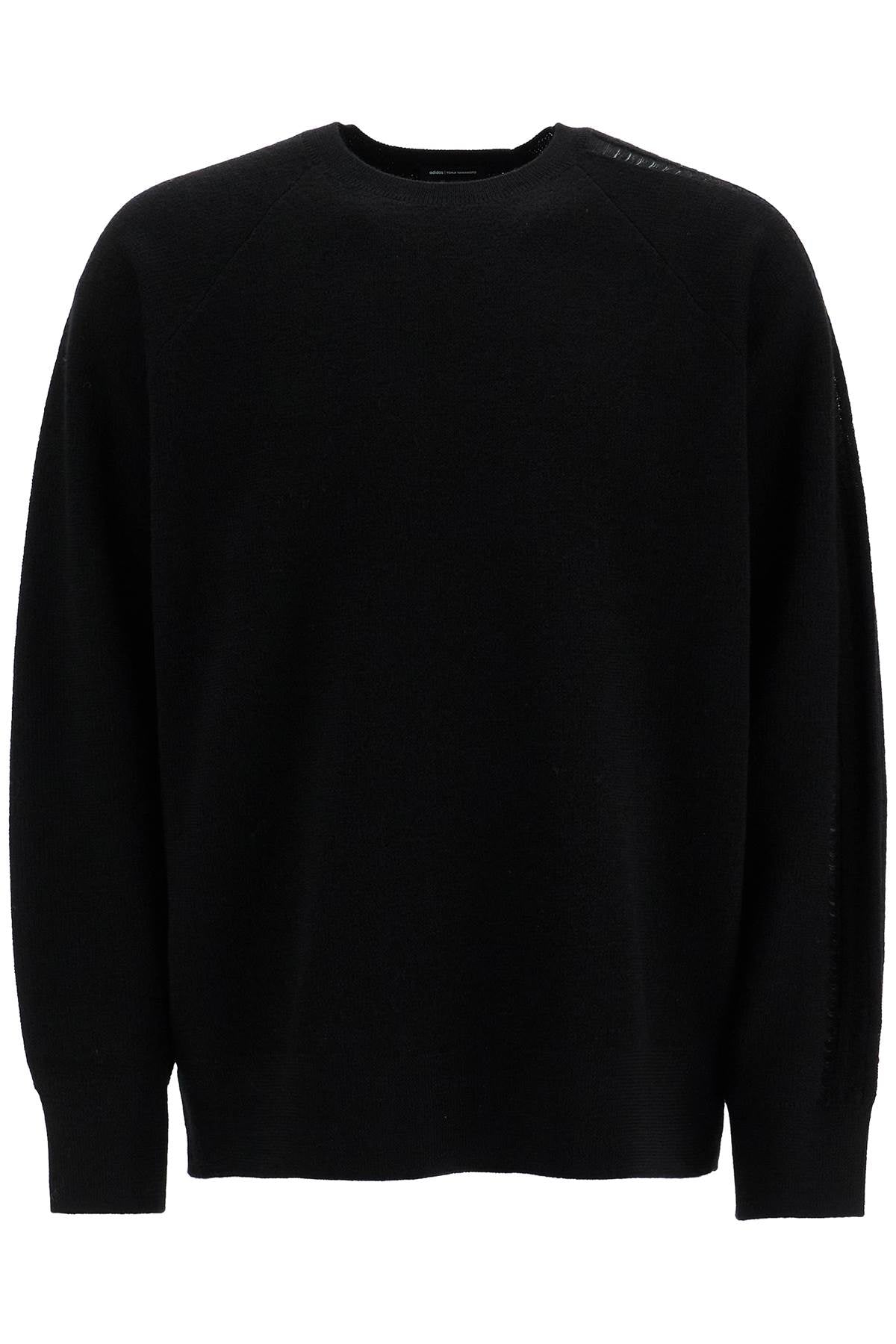 Wool Crewneck Pullover  - Black