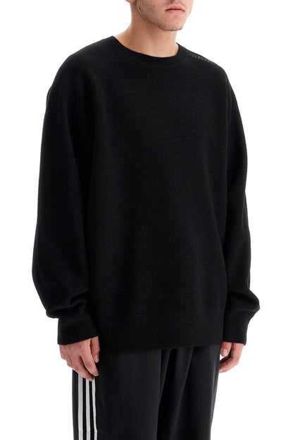 Wool Crewneck Pullover  - Black