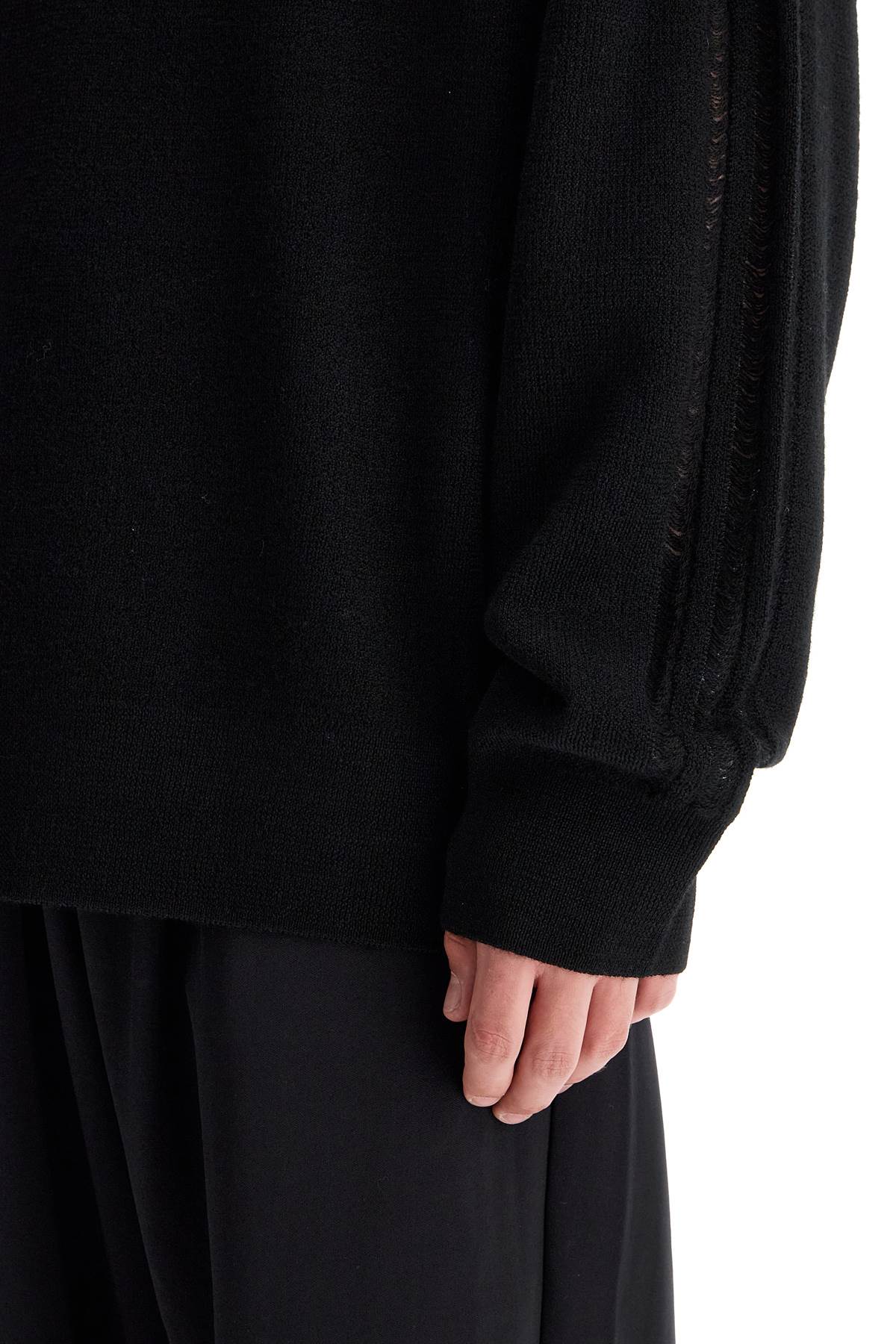 Wool Crewneck Pullover  - Black