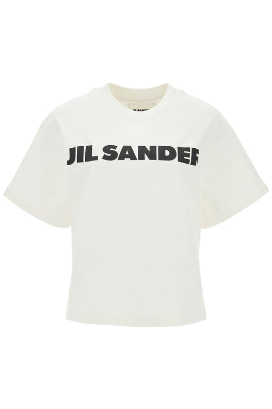 T-shirt With Logo Print  - Bianco