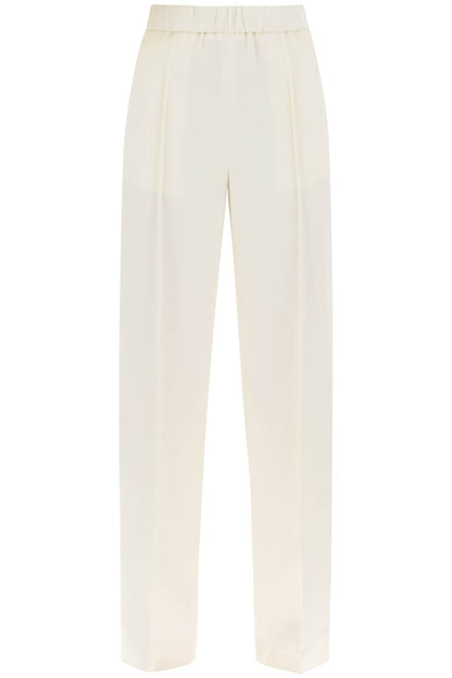 Pants In Envers Satin  - Bianco