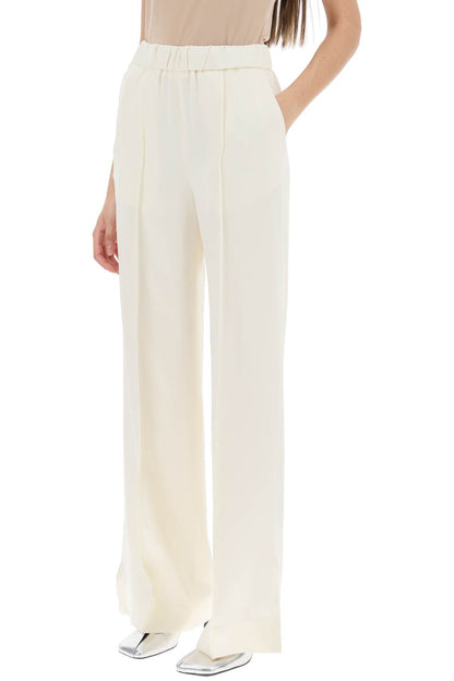 Pants In Envers Satin  - Bianco