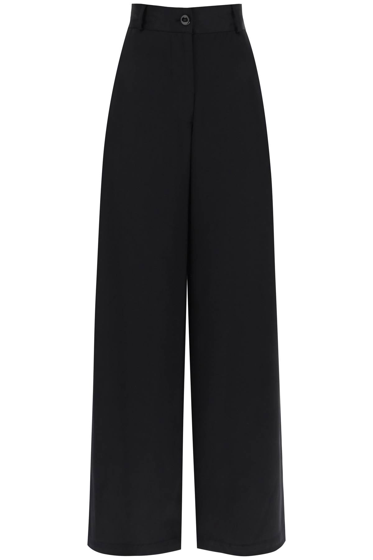 Viscose Silk Pants  - Nero