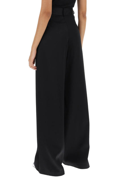 Viscose Silk Pants  - Nero