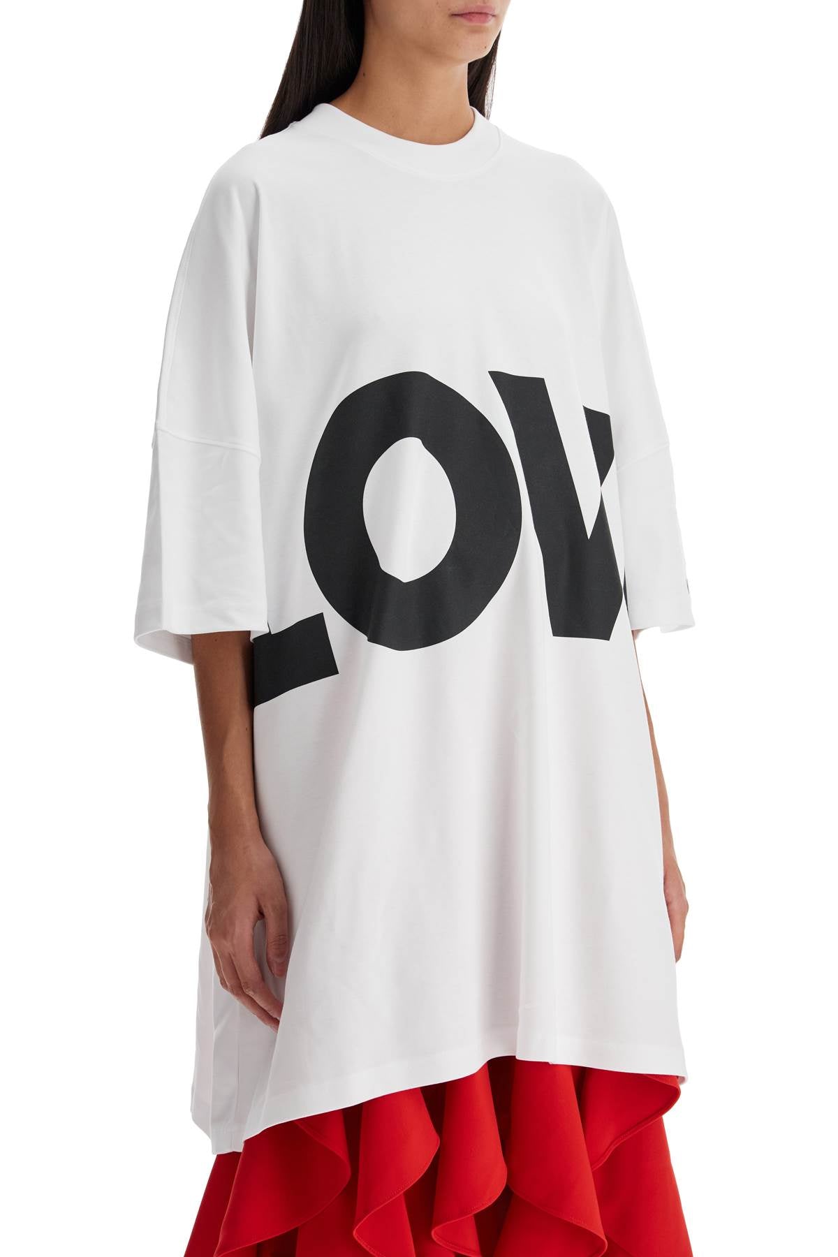 Love T-shirt Dress Out  - White