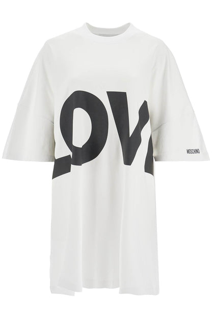 Love T-shirt Dress Out  - White