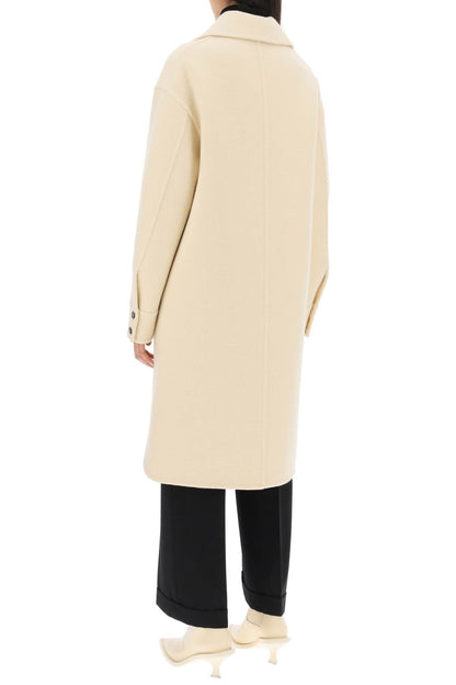 Deconstructed Coat In Virgin Wool  - Beige