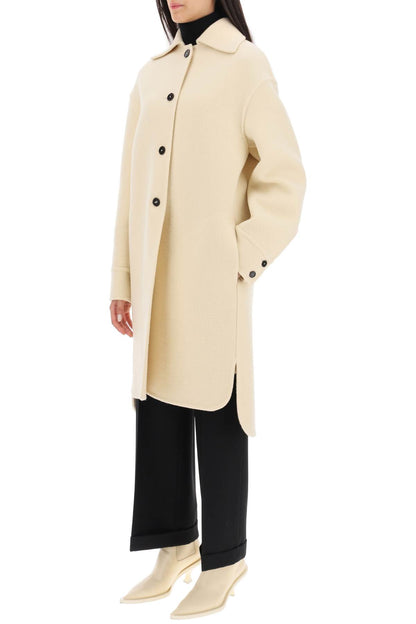 Deconstructed Coat In Virgin Wool  - Beige