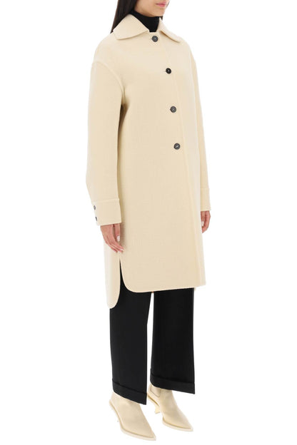 Deconstructed Coat In Virgin Wool  - Beige