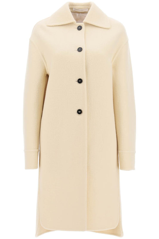 Deconstructed Coat In Virgin Wool  - Beige