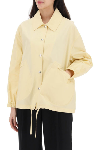 "coach Jacket With Logo Print"  - Yellow