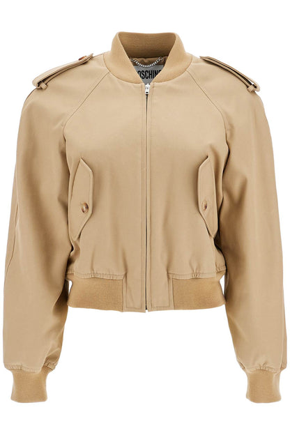 Gabardine Bomber  - Beige