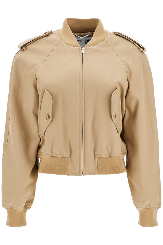 Gabardine Bomber  - Beige