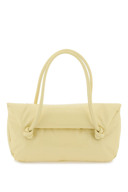 Padded Leather Shoulder Bag  - Yellow