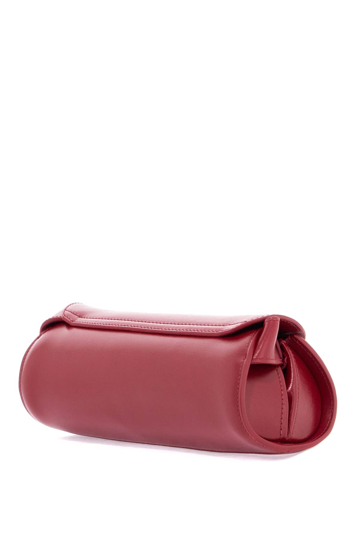 Cedar Red Mini Cannolo Leather Crossbody Bag  - Red