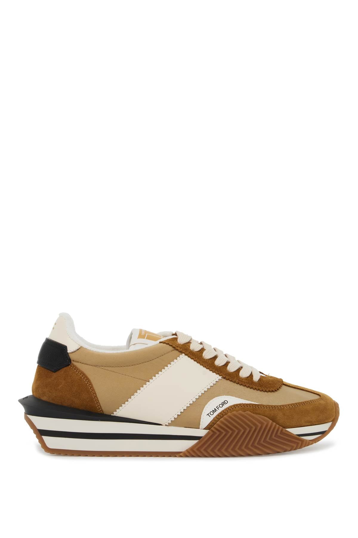 Techno Canvas And Suede 'james' Sneakers  - Brown