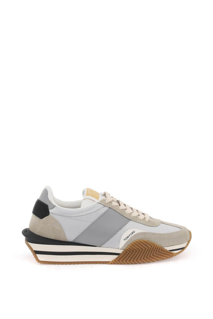 James Sneakers In Lycra And Suede Leather  - Beige