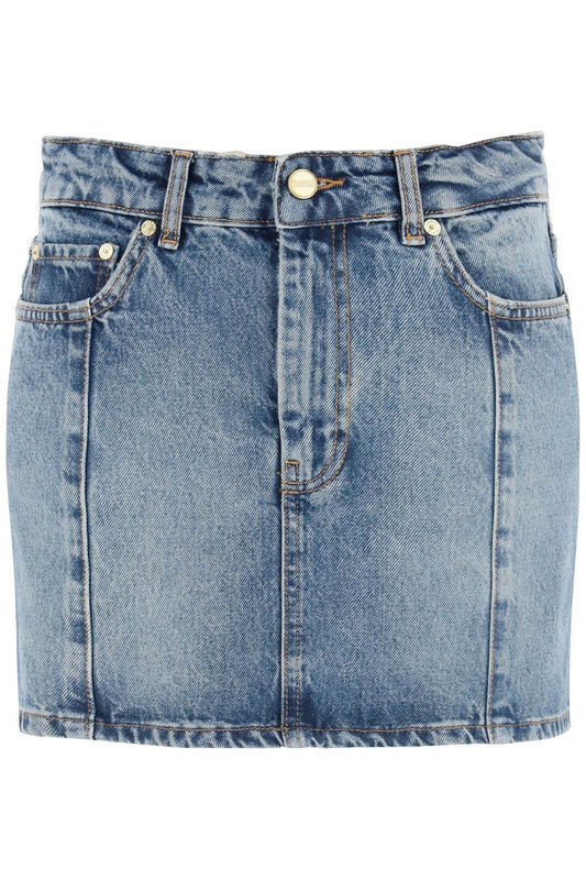 Denim Mini Skirt  - Blue