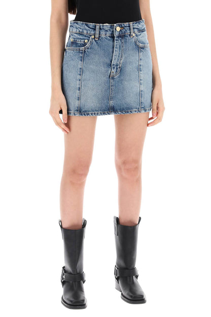 Denim Mini Skirt  - Blue