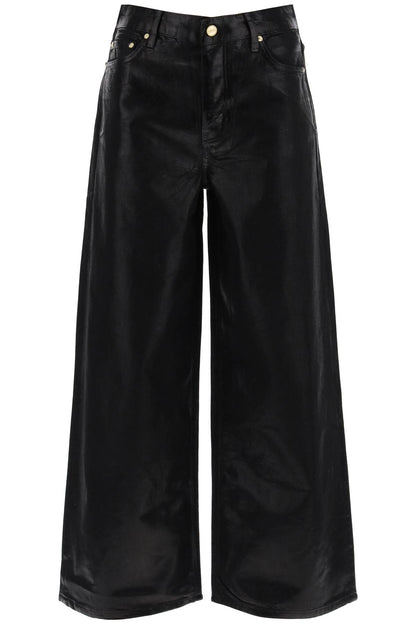 Laminated Finish Jeans With  - Black