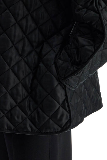 Quilted Maxi Jacket With Detachable  - Black