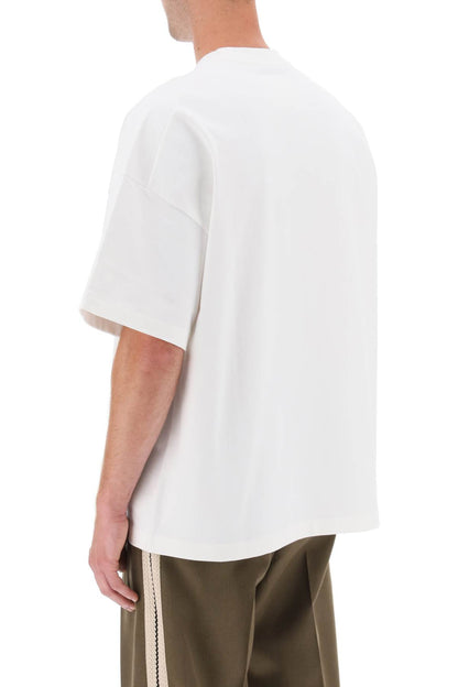 Logo Print Boxy T-shirt  - White