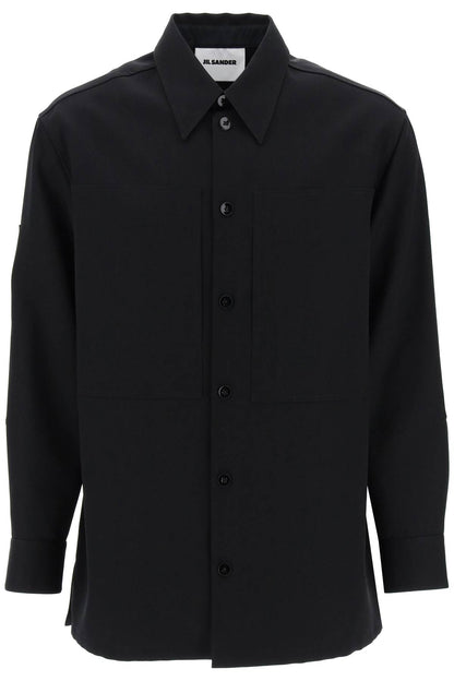 Wool Shirt  - Nero