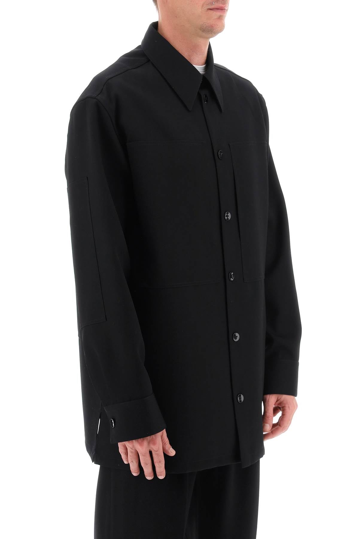 Wool Shirt  - Nero