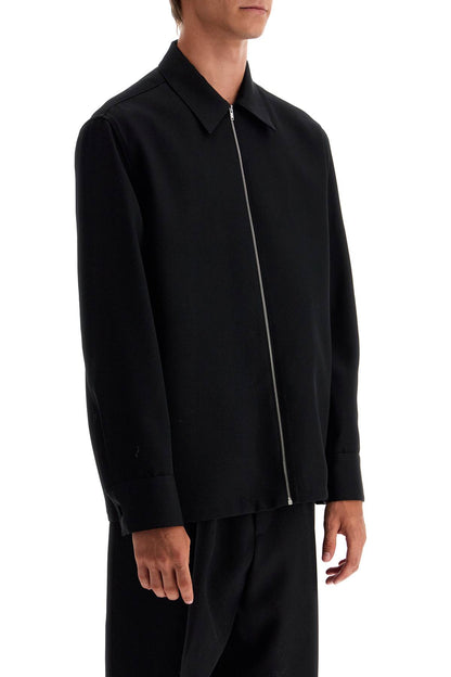 Zippered Overshirt  - Black