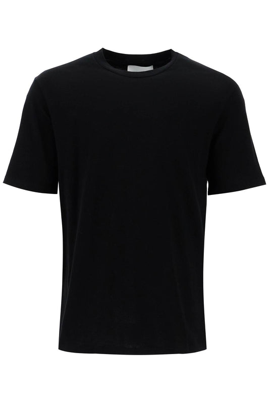 Loose T-shirt With Lettering  - Black