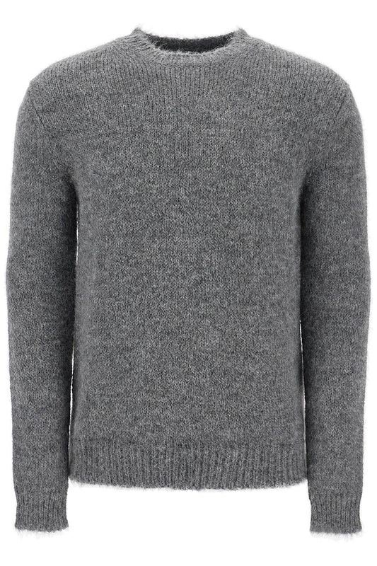 Alpaca Crew Neck Sweater  - Grey