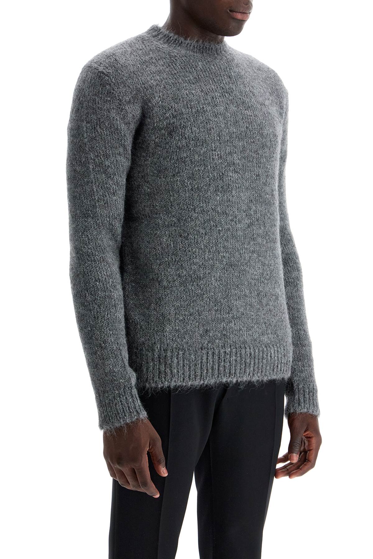 Alpaca Crew Neck Sweater  - Grey