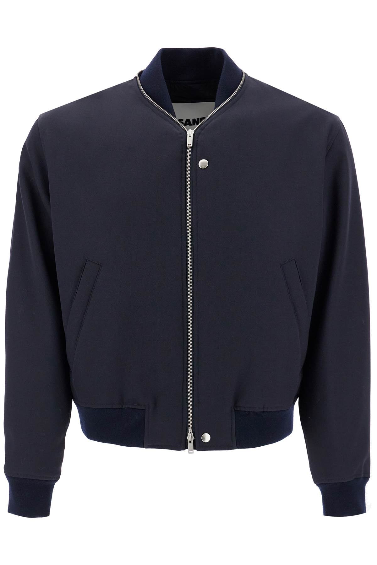 Woolen Bomber Jacket  - Blue