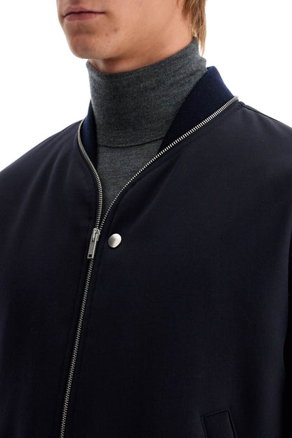 Woolen Bomber Jacket  - Blue