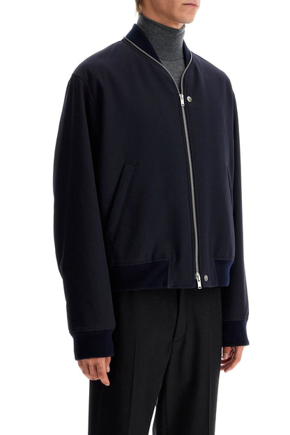 Woolen Bomber Jacket  - Blue