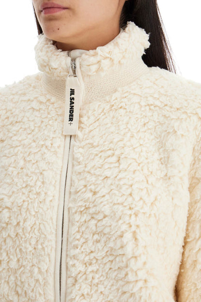 Jacket In Teddy Knit  - White