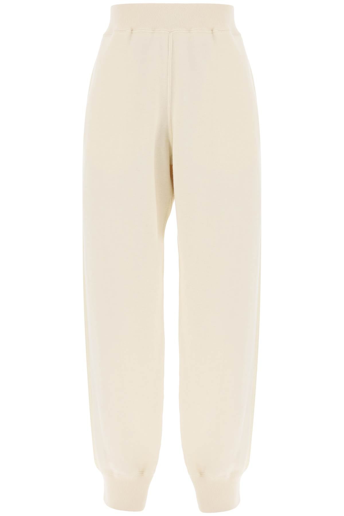 Wool-cotton Sweatpants  - Bianco